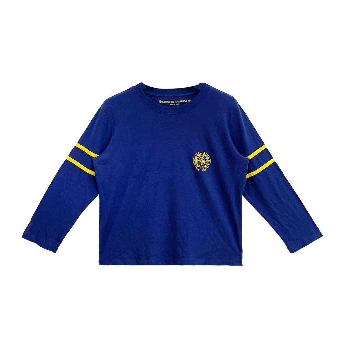 Chrome Hearts 33 Horseshoe Blue Long Sleeve T-Shirt - Cotton Tee