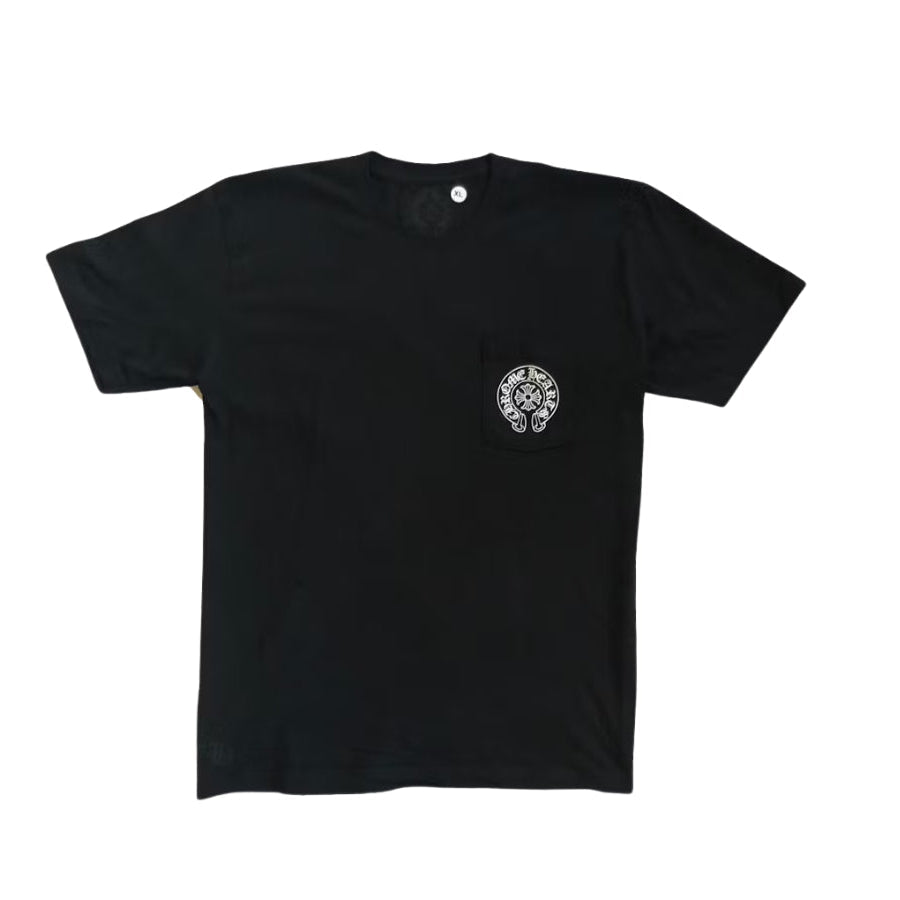 Chrome Hearts Miami Exclusive Horse Shoe Logo Pocket T-Shirt - Black