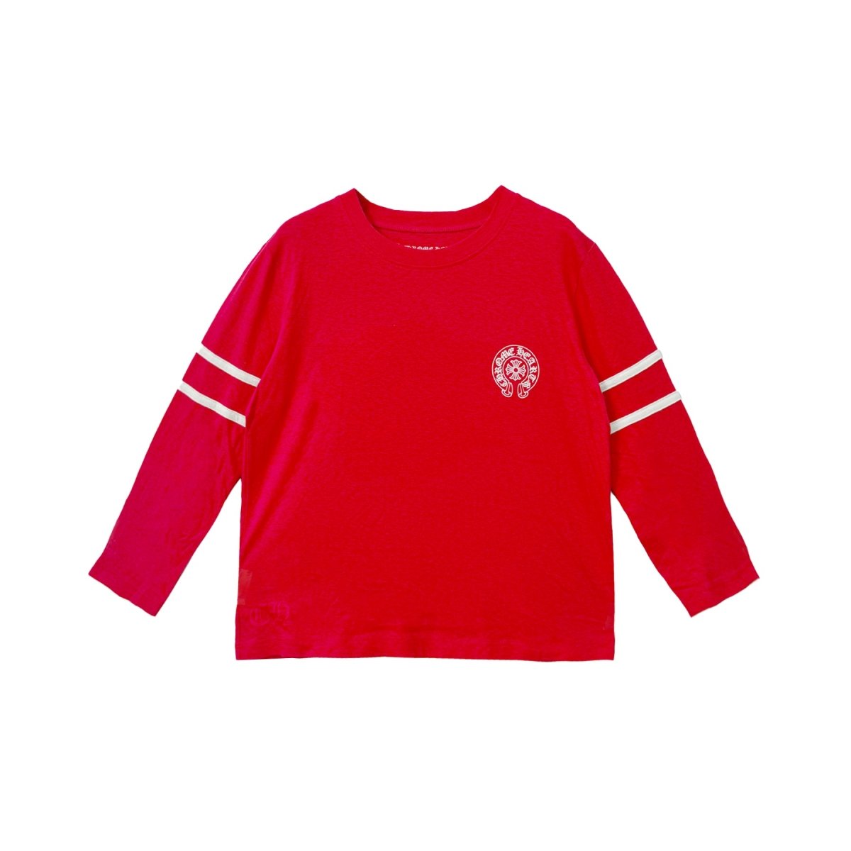 Chrome Hearts Red 33 Horseshoe Logo Long Sleeve T Shirt