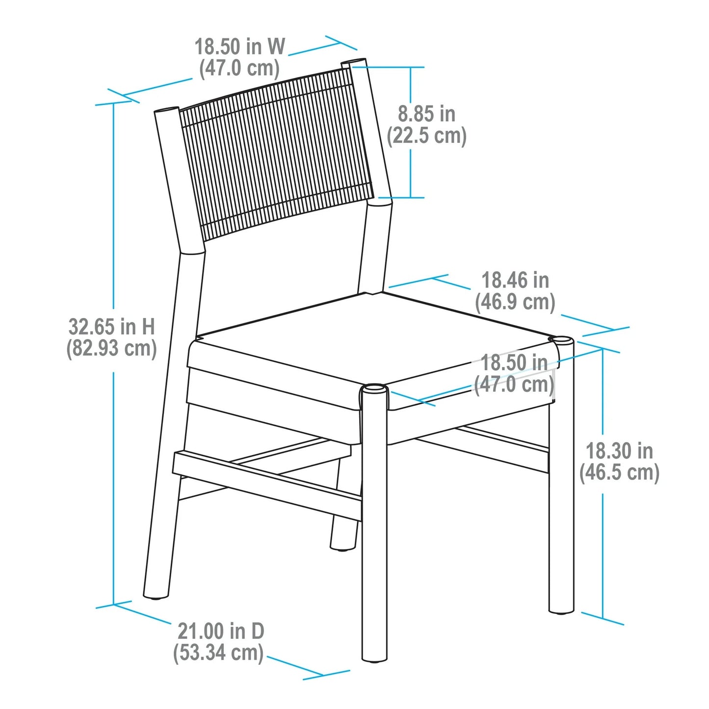 Zeesh Maison Lillian Home and Garden Fluted Dining Chairs (Set of 2)