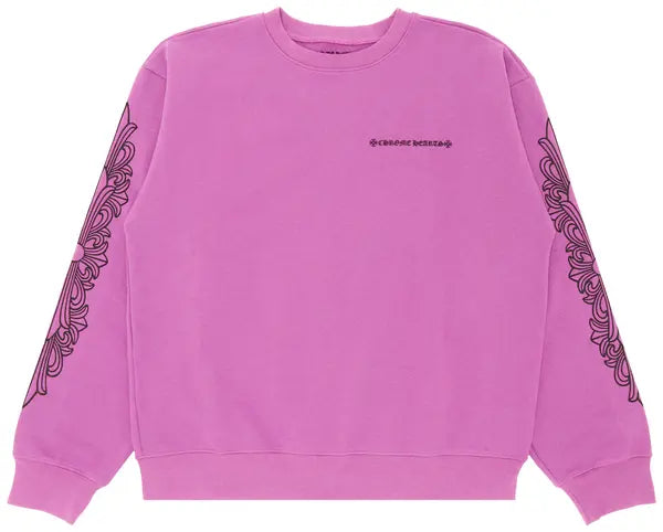 Chrome Hearts Matty Boy Spider Web Crewneck Sweatshirt – Purple