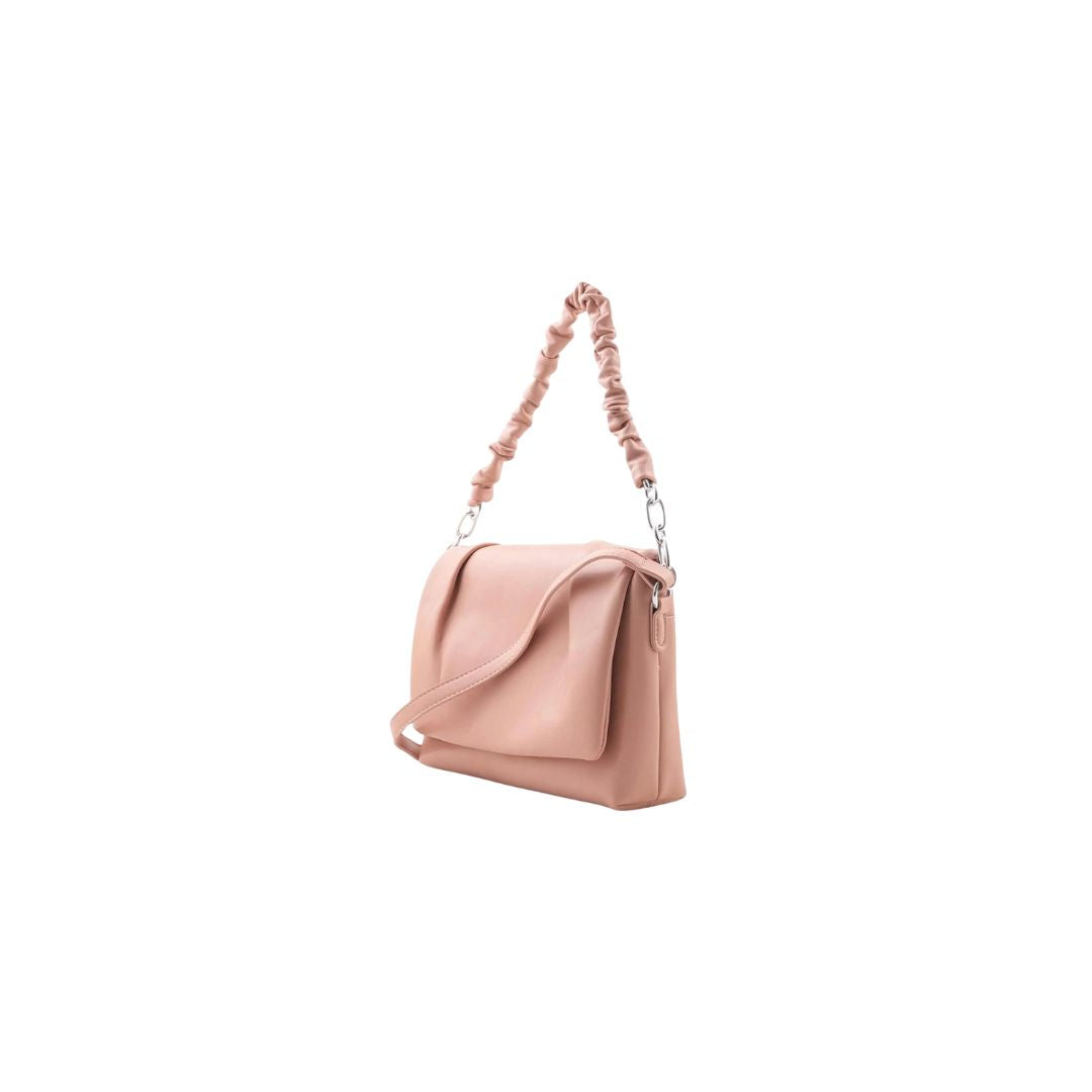Altibag Blush Pink Ruched Strap Shoulder Handbag