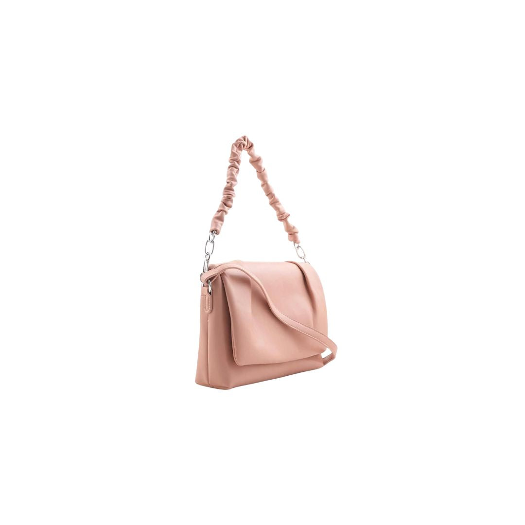 Altibag Blush Pink Ruched Strap Shoulder Handbag