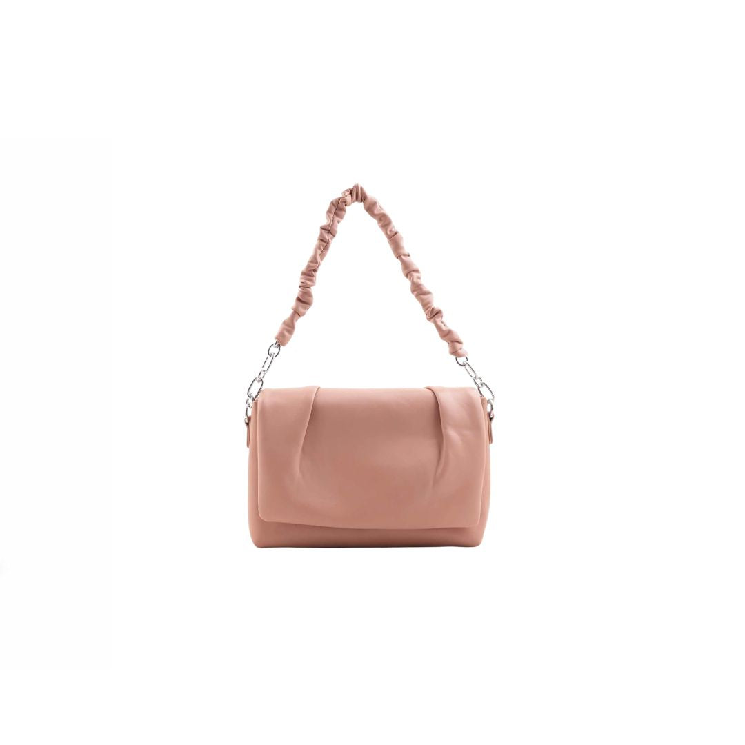 Altibag Blush Pink Ruched Strap Shoulder Handbag