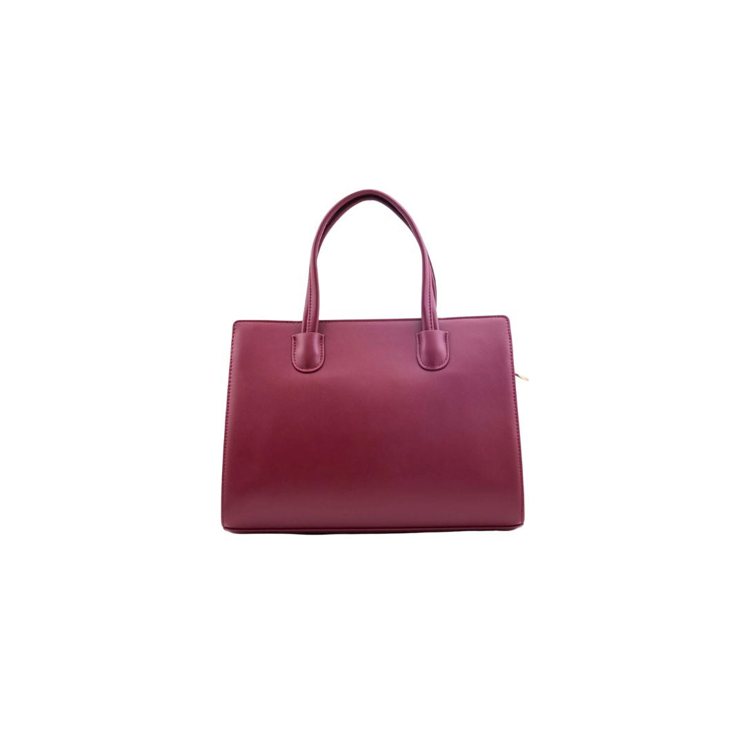 Altibag Burgundy Structured Tote Handbag