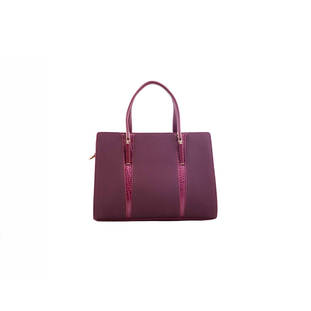 Altibag Burgundy Structured Tote Handbag