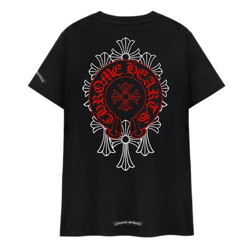 Chrome Hearts Red Horse Shoe Logo T-Shirt