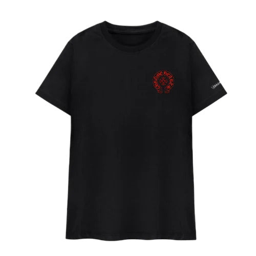 Chrome Hearts Red Horse Shoe Logo T-Shirt