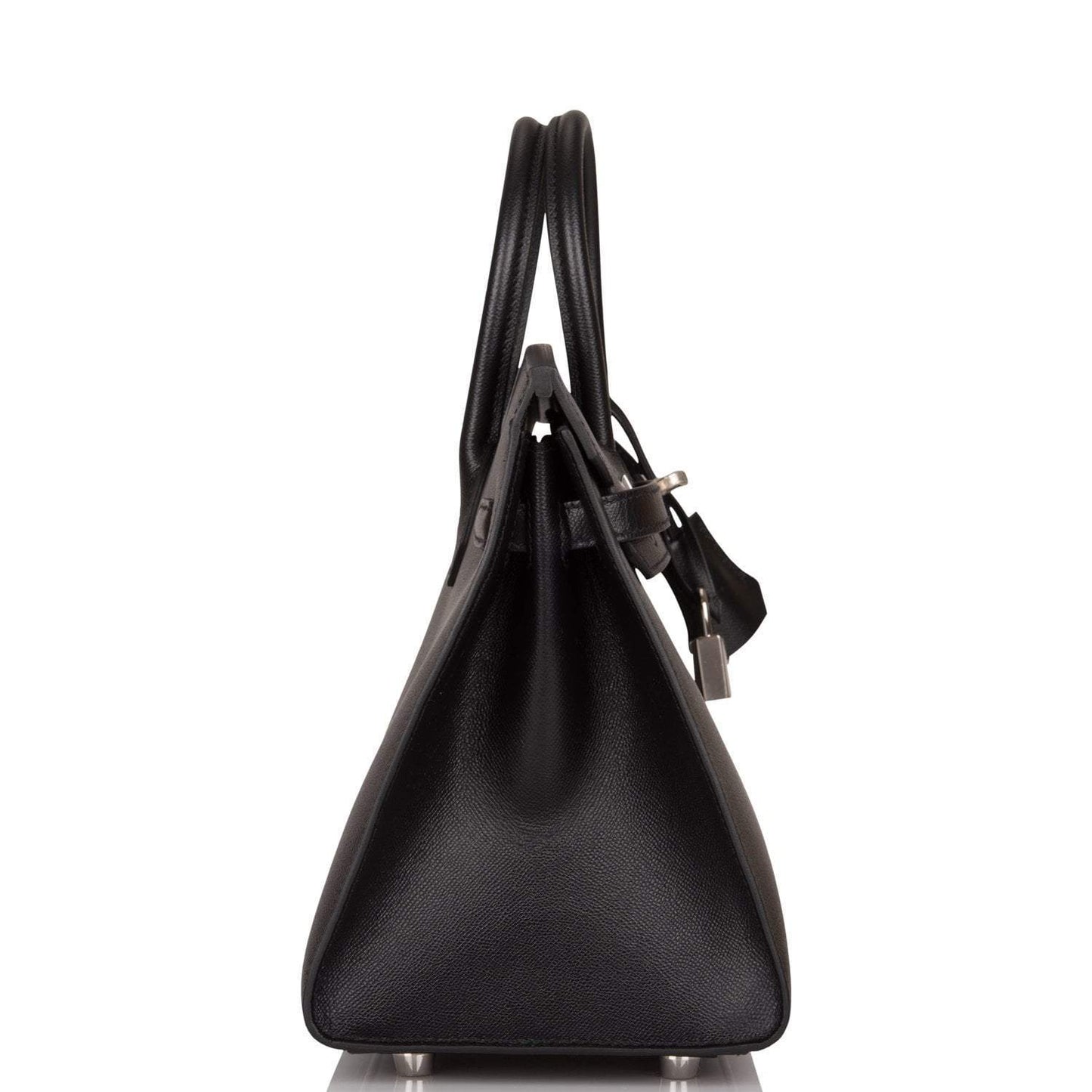 Hermes Birkin Sellier 25 Black Veau Madame Palladium Hardware