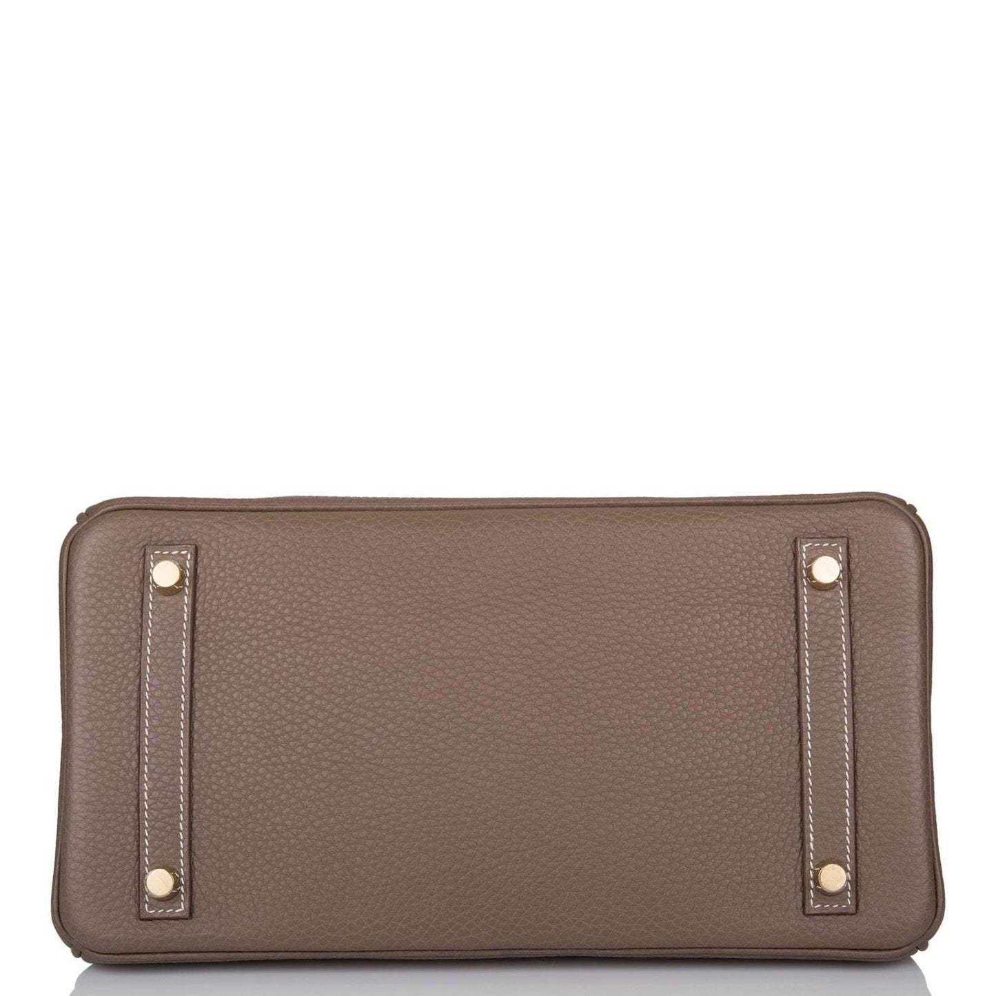 Hermes Etoupe Clemence Birkin 30cm Gold Hardware