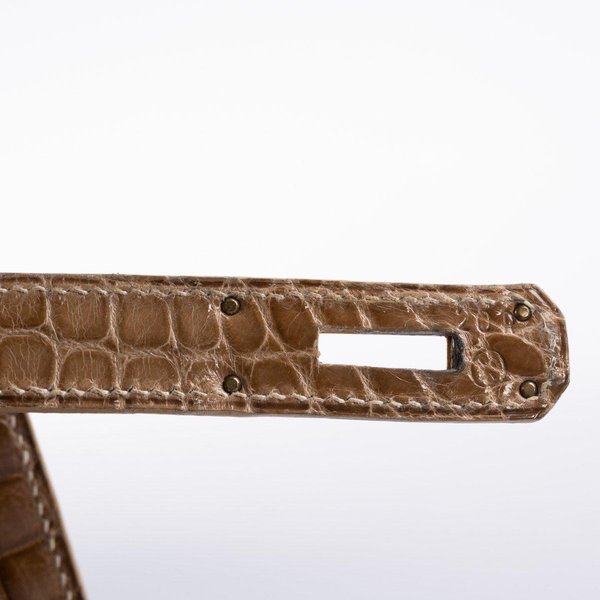 Hermes Kelly 28 Sellier Ficelle Alligator