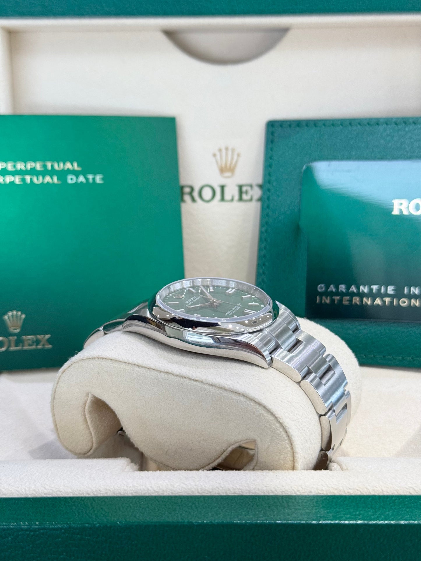 Rolex Oyster Perpetual 36 126000 Green Dial Watch