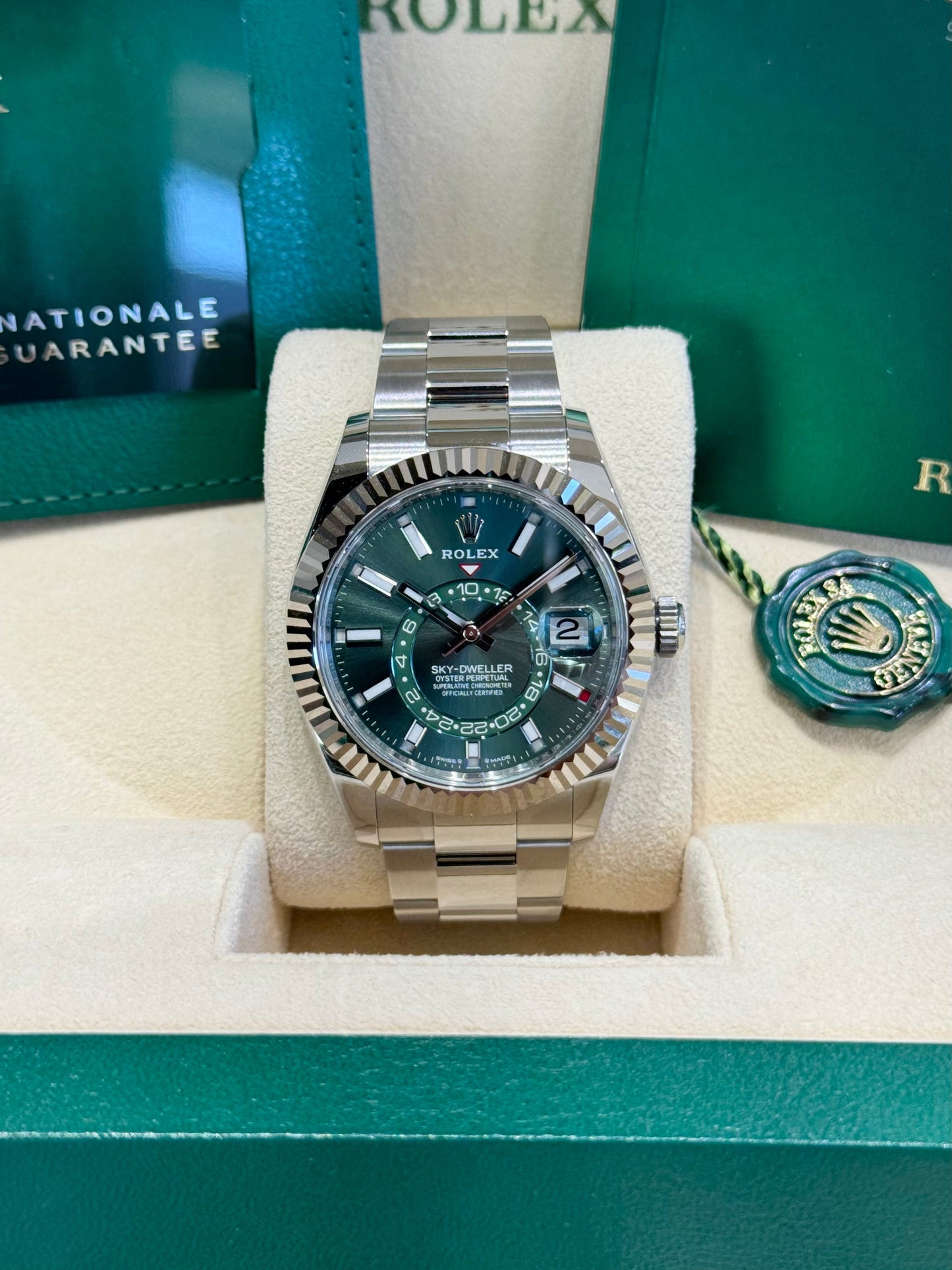 Rolex Sky-Dweller 42 336934 Mint Green Dial Watch