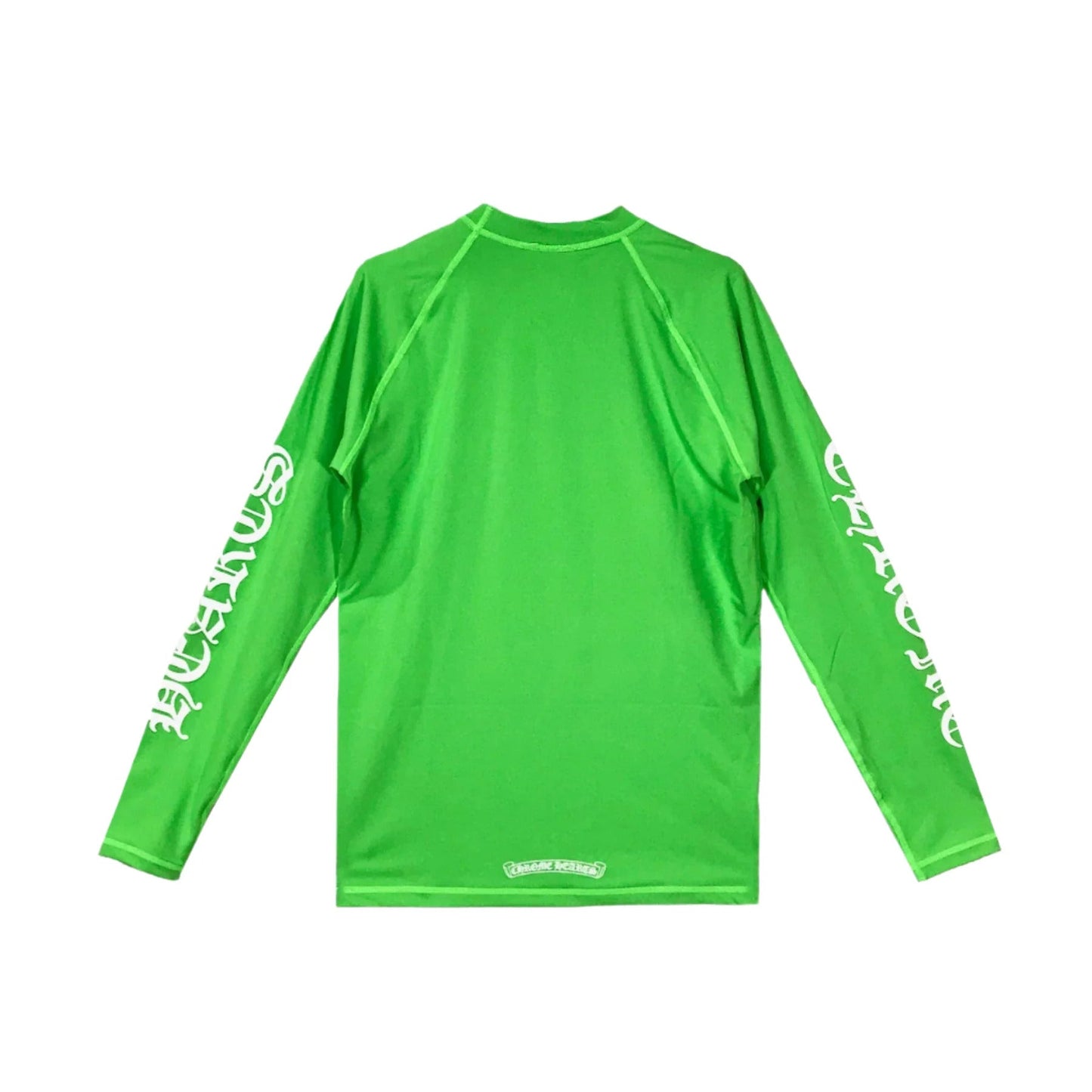 Chrome Hearts Green Horseshoe Script Logo Biking Long Sleeve Shirt