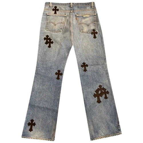 Chrome Hearts x Levi’s Cross Patch Denim Pants ‘Blue’