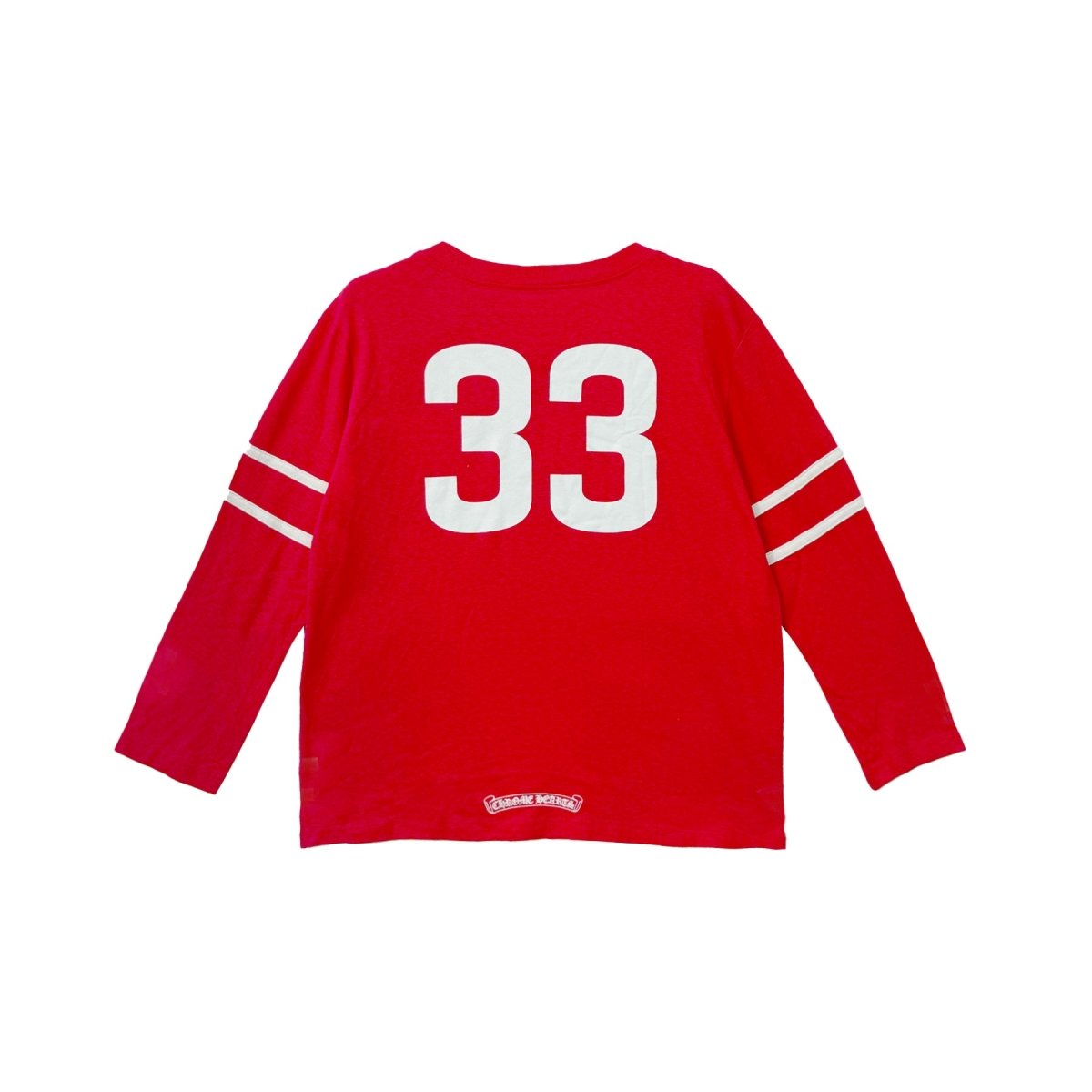 Chrome Hearts Red 33 Horseshoe Logo Long Sleeve T Shirt