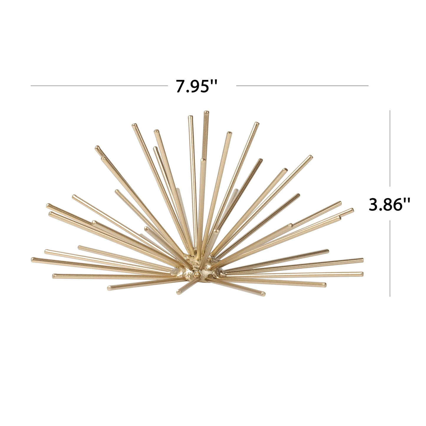 Zeesh Maison 8" Satin Gold Burst Metal Sculpture - Tabletop or Wall Decor