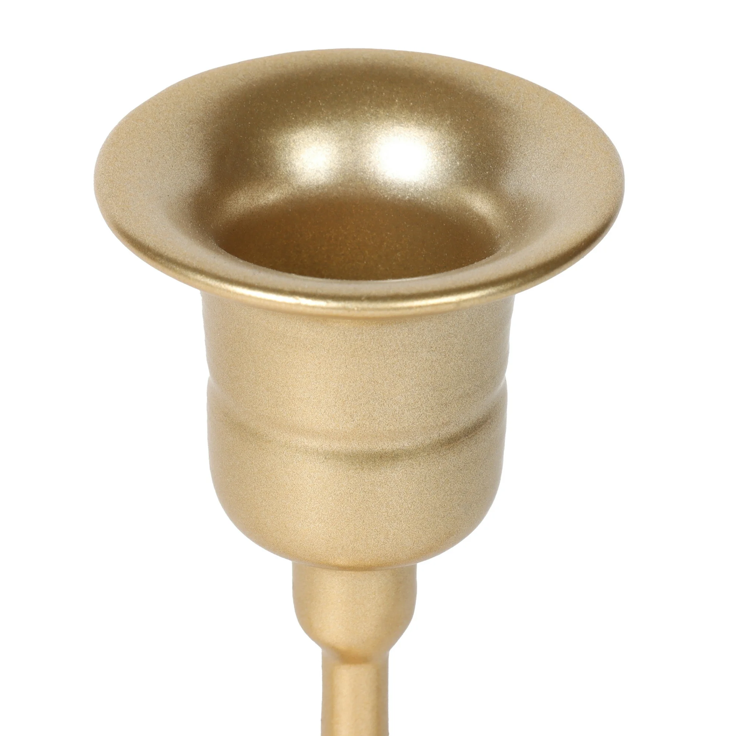 Zeesh Maison Antique Gold Bow Taper Candleholder - 6" Metal Tabletop Decor