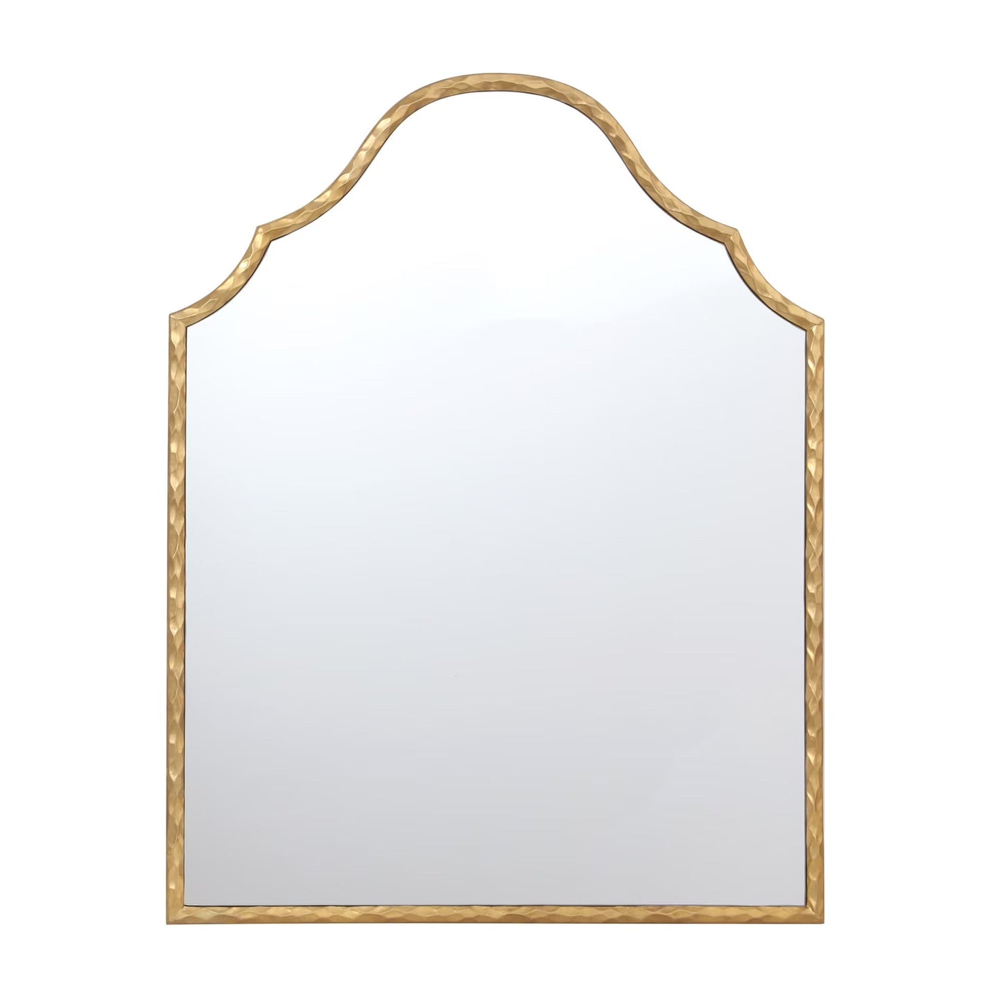 Zeesh Maison 28"x36" Art Deco Arched Wall Mirror - Elegant Gold Finish