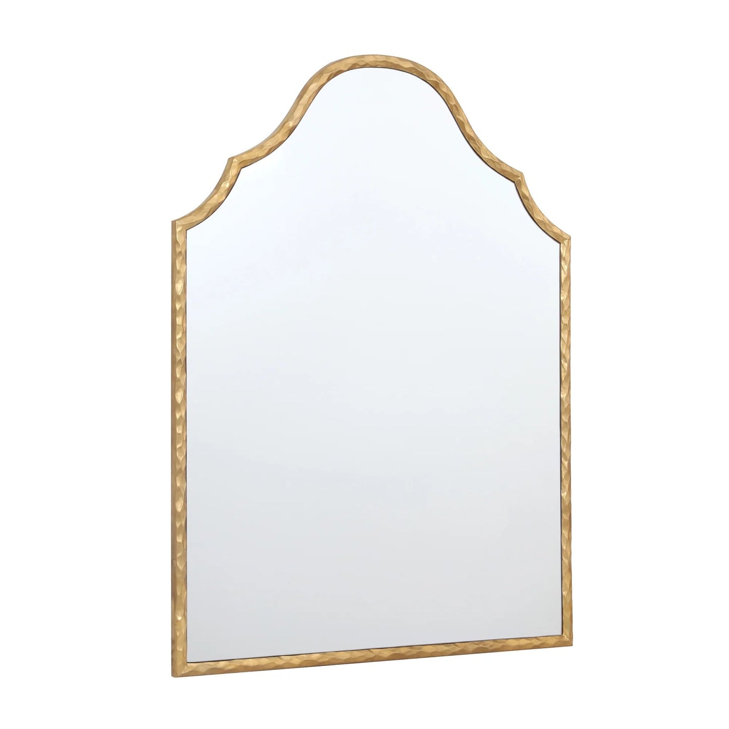 Zeesh Maison 28"x36" Art Deco Arched Wall Mirror - Elegant Gold Finish