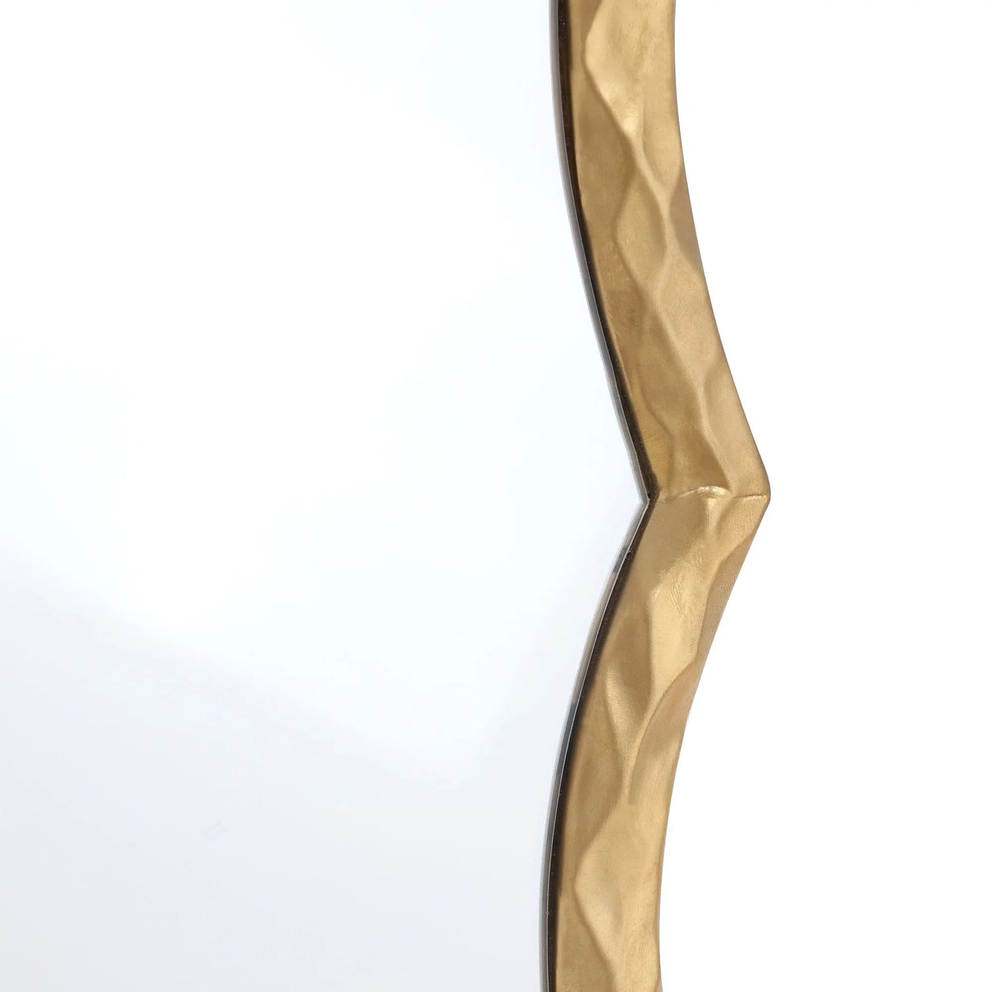 Zeesh Maison 28"x36" Art Deco Arched Wall Mirror - Elegant Gold Finish