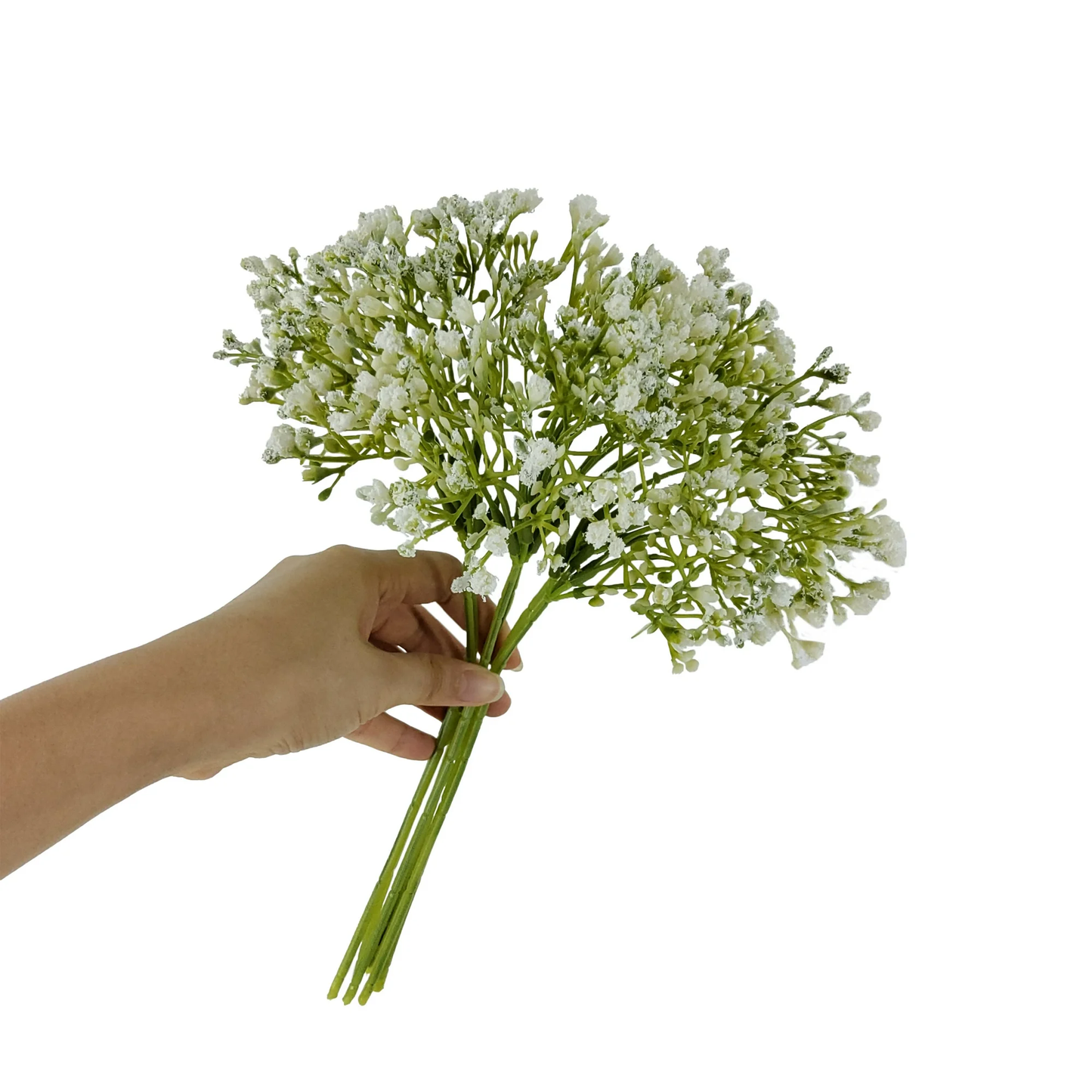 Zeesh Maison 12" Artificial Baby's Breath Flower Pick - White Faux Floral Stem